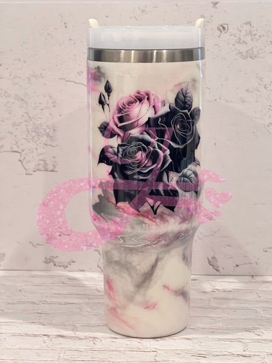 RTS - Pink Marble Roses (Handled)